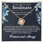 To My Soulmate Love knot Necklace, Best Gift For Soulmate, Perfect Anniversary, Birthday, Valentine Gift