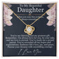 To My Beautiful Daughter - You're My Blessing - Love Knot Necklace
