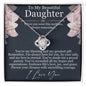 To My Beautiful Daughter - You're My Blessing - Love Knot Necklace