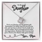 To My Daughter - You're My Greatest Gift - Love Knot Necklace