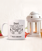 Awkward Hug Funny Dad White Coffee Mug, Father's Day Gifts
