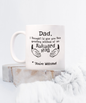 Awkward Hug Funny Dad White Coffee Mug, Father's Day Gifts