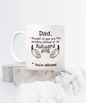 Awkward Hug Funny Dad White Coffee Mug, Father's Day Gifts