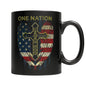 One Nation Under God Flag Cross Coffee Mug