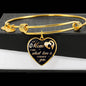 Mom If I know what Love Is It's Because Of You Gold Heart Bangle, Mother's Day Gift, Gift For Mom