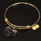 Mom If I know what Love Is It's Because Of You Gold Heart Bangle, Mother's Day Gift, Gift For Mom