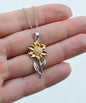 To My Daughter Sunflower Necklace | Gift For Daughter | Daughter's Birthday Gift | Christmas Gift