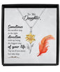To My Daughter Sunflower Necklace | Gift For Daughter | Daughter's Birthday Gift | Christmas Gift