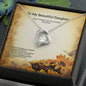 To My Beautiful Daughter Heart Necklace, Gifts For Daughter, Daughter Necklace Gift