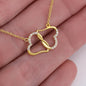 To The Best Mother-In-Law Connected Gold Hearts Necklace, Love Connection Gift For Mom, Gift For My Mother In Law This Christmas