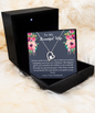 To My Wife Solitaire Crystal Necklace, Best Gift For Wife, Perfect Anniversary, Birthday, Valentine Gift