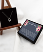 To My Wife Solitaire Crystal Necklace, Best Gift For Wife, Perfect Anniversary, Birthday, Valentine Gift