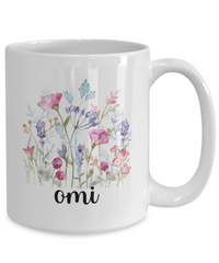 Load image into Gallery viewer, Omi Floral Design Coffee Mug, Omi Coffee Mug, Grandma Gift Ideas, Gift for Omi, Motherâ€™s Day Gift
