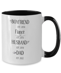 Load image into Gallery viewer, Boyfriend Fiance Husband Dad Mug Personalized
