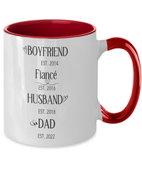 Load image into Gallery viewer, Boyfriend Fiance Husband Dad Mug Personalized
