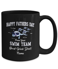 Load image into Gallery viewer, Swim Team Funny Personalized Black Coffee Mug, Father&#39;s Day Gifts
