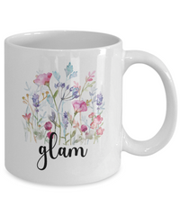 Load image into Gallery viewer, Glam Floral Design Coffee Mug, Glam Coffee Mug, Grandma Gift Ideas, Gift for Glam, Motherâ€™s Day Gift
