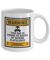 Load image into Gallery viewer, Warning Funny Dad White Coffee Mug, Father&#39;s Day, Birthday Gifts
