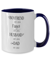 Load image into Gallery viewer, Boyfriend Fiance Husband Dad Mug Personalized
