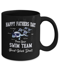 Load image into Gallery viewer, Swim Team Funny Black Coffee Mug, Father&#39;s Day Gifts
