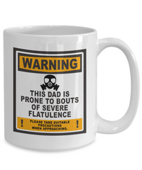 Load image into Gallery viewer, Warning Funny Dad White Coffee Mug, Father&#39;s Day, Birthday Gifts
