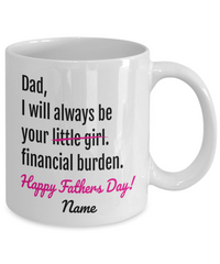 Load image into Gallery viewer, Financial Burden Funny White Coffee Mug, Father&#39;s Day Gifts
