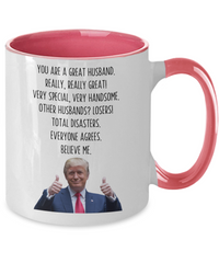 Load image into Gallery viewer, Trump Dad Mug - Funny Husband Giftd, Gift from Wife, Husband Birthday Gift, Funny Husband Coffee Cup, Gifts from Wife, Best Husband Ever
