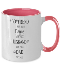 Load image into Gallery viewer, Boyfriend Fiance Husband Dad Mug Personalized
