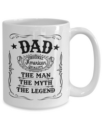 Load image into Gallery viewer, Man Myth Legend Dad White Coffee Mug, Father&#39;s Day, Birthday Gifts
