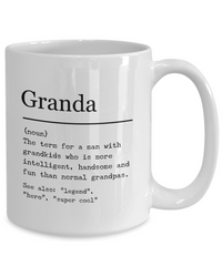 Load image into Gallery viewer, Granda Novelty Gift Coffee Mug, Granda Coffee Mug, Grandpa Gift Ideas, Gift for Granda, Fatherâ€™s Day Gift
