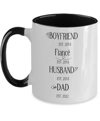 Load image into Gallery viewer, Boyfriend Fiance Husband Dad Mug Personalized
