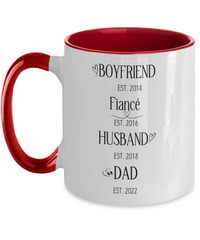 Load image into Gallery viewer, Boyfriend Fiance Husband Dad Mug Personalized
