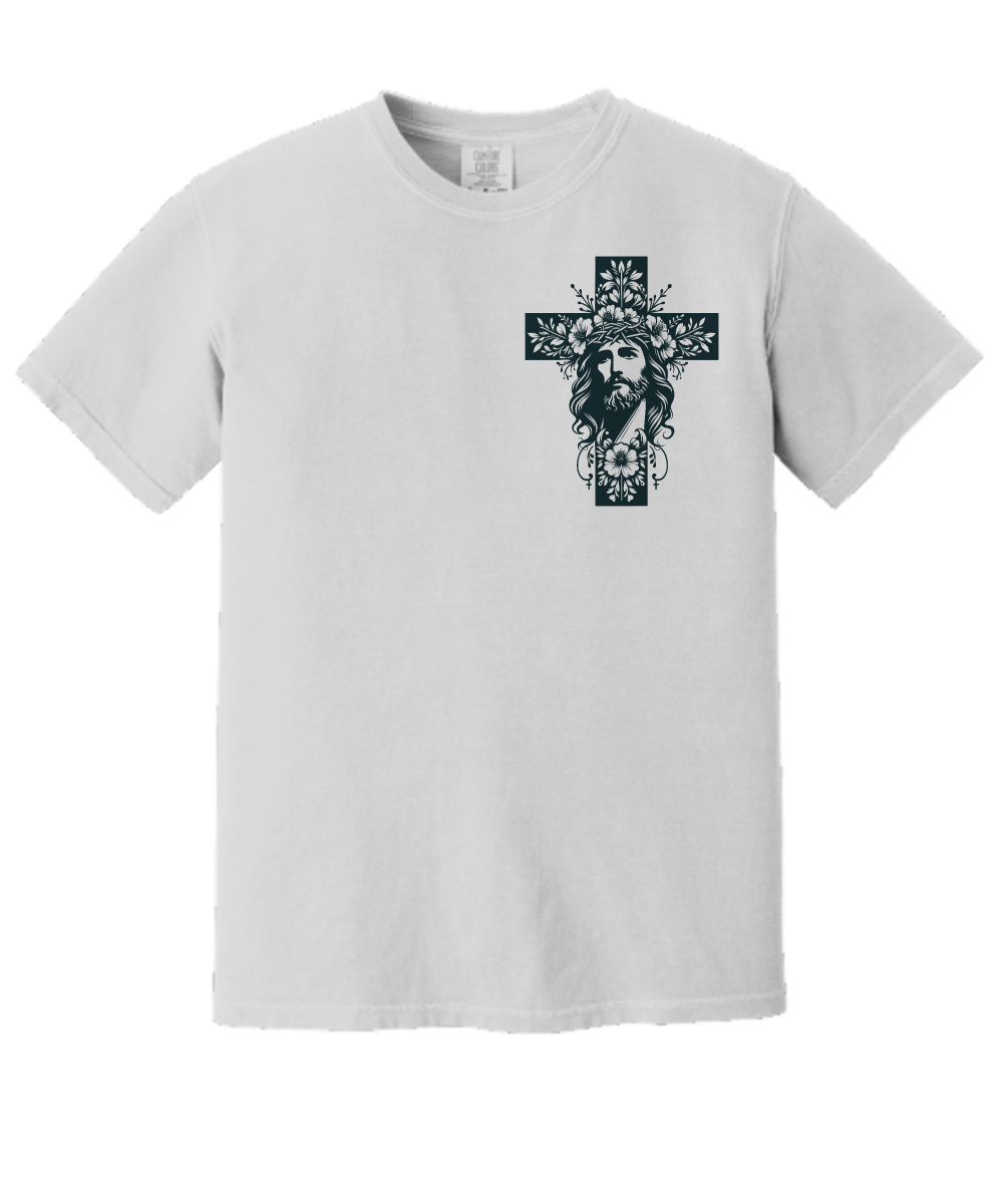 Floral Christian Cross Shirt, Religious Gifts