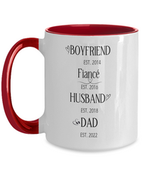 Load image into Gallery viewer, Boyfriend Fiance Husband Dad Mug Personalized
