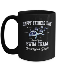 Load image into Gallery viewer, Swim Team Funny Black Coffee Mug, Father&#39;s Day Gifts
