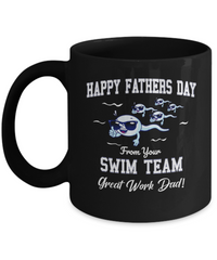 Load image into Gallery viewer, Swim Team Funny Black Coffee Mug, Father&#39;s Day Gifts
