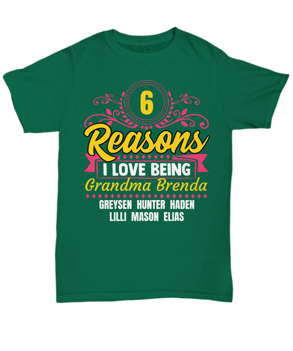 Reasons I Love Personalized Grandma Shirt