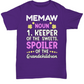 Keeper Of The Sweets Funny Grandma Shirt