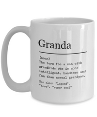 Load image into Gallery viewer, Granda Novelty Gift Coffee Mug, Granda Coffee Mug, Grandpa Gift Ideas, Gift for Granda, Fatherâ€™s Day Gift
