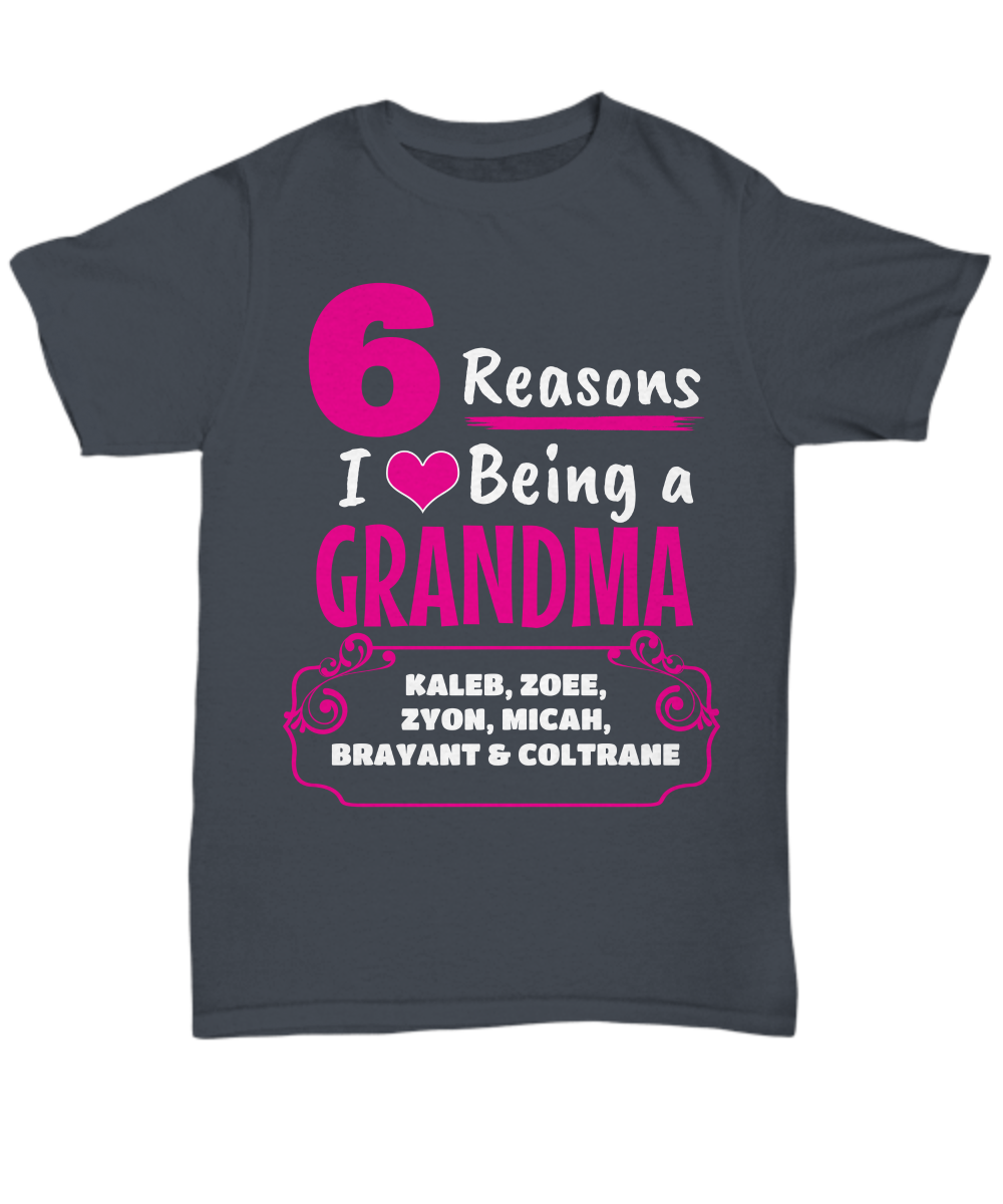 Reasons I love Being Grandma Personalized Shirt