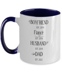 Load image into Gallery viewer, Boyfriend Fiance Husband Dad Mug Personalized
