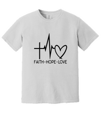 Load image into Gallery viewer, Faith Hope Love Shirt, Religious Gifts
