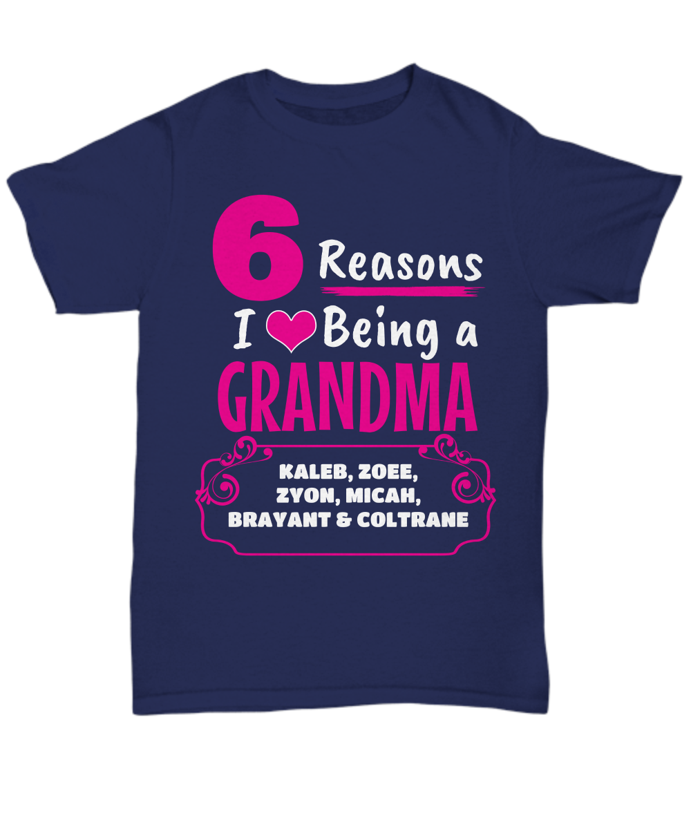 Reasons I love Being Grandma Personalized Shirt