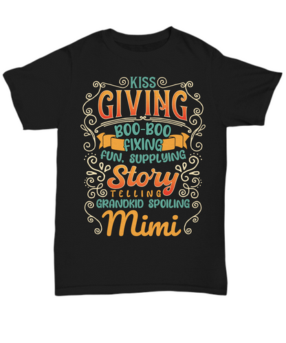 Kiss Giving Story Telling Personalized Mimi Shirt