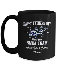 Load image into Gallery viewer, Swim Team Funny Personalized Black Coffee Mug, Father&#39;s Day Gifts
