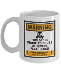 Load image into Gallery viewer, Warning Funny Dad White Coffee Mug, Father&#39;s Day, Birthday Gifts
