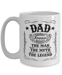 Load image into Gallery viewer, Man Myth Legend Dad White Coffee Mug, Father&#39;s Day, Birthday Gifts

