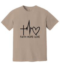 Load image into Gallery viewer, Faith Hope Love Shirt, Religious Gifts
