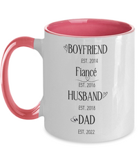Load image into Gallery viewer, Boyfriend Fiance Husband Dad Mug Personalized
