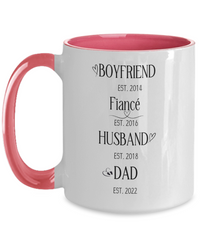 Load image into Gallery viewer, Boyfriend Fiance Husband Dad Mug Personalized
